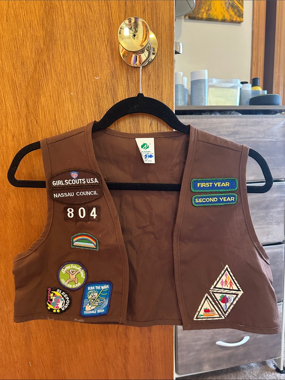Girls Scouts Brownie Vest with Patches - First/Second Year